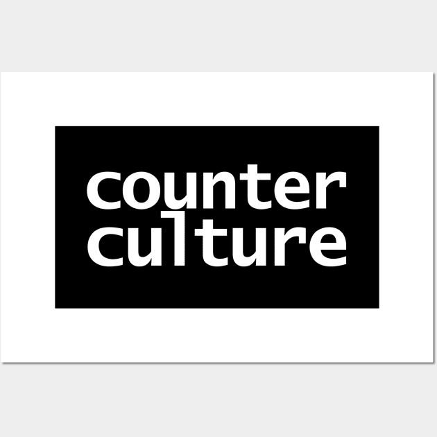 Counterculture Minimal Typography White Text Wall Art by ellenhenryart